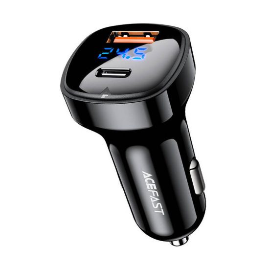 Acefast B4 Car Charger USB-C + USB 66W Black