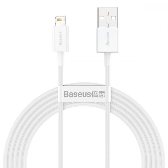 Baseus Superior USB - Lightning Kábel - 2m 2.4A - Fehér