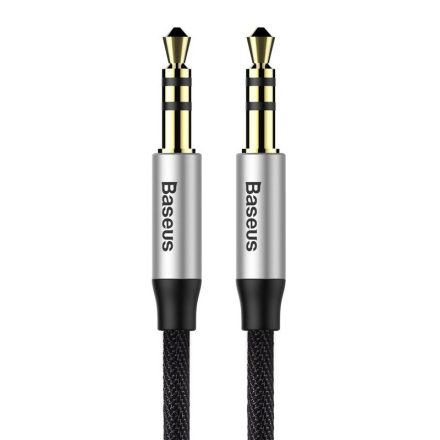 Baseus Yiven Audio Kábel M30 Mini Jack 3.5mm 1m - Fekete-Ezüst
