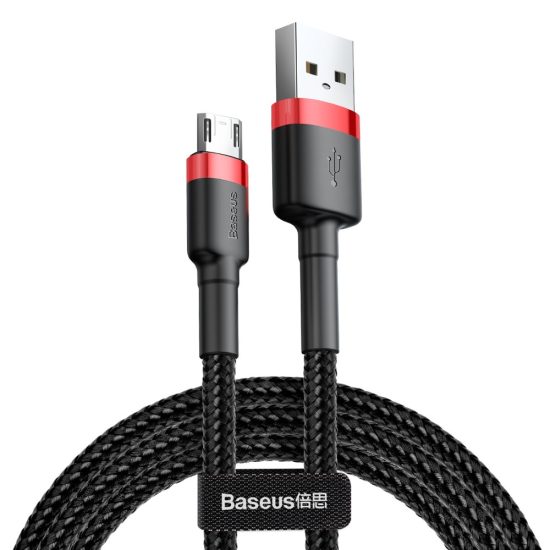 Baseus Cafule USB - Micro USB Kábel - 1m 2.4A - Fekete-Piros