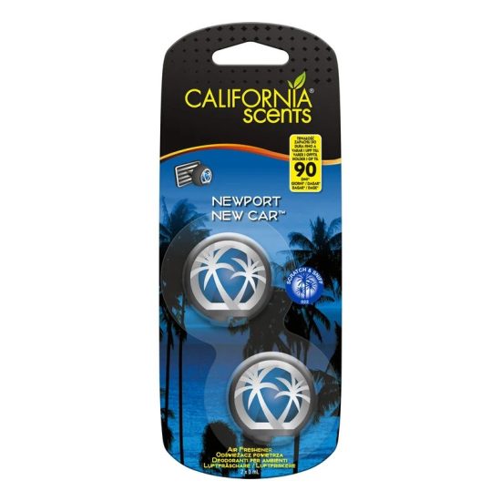 California Scent NewPort New Car - Autóillatosító Mini Diffúzor - 2 db