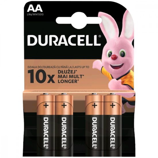 Duracell Basic AA LR6 MN1500 Ceruza Elem x 4 db