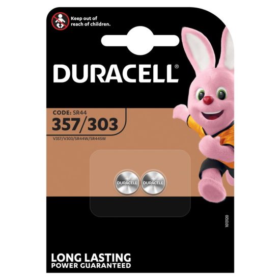 Duracell 357/303 SR44 Ezüst-Oxid Gombelem x 2 db