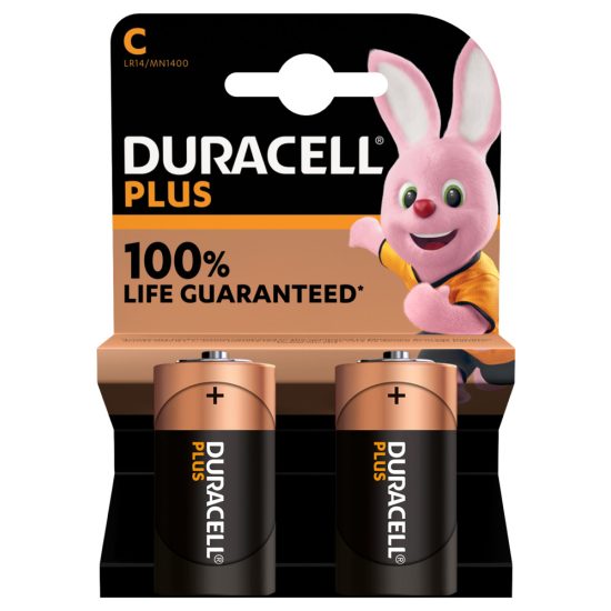 Duracell Plus 100% Alkáli C Baby MN1400 Elem x 2 db