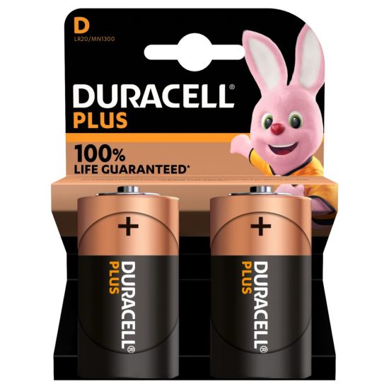 Duracell Plus 100% Alkáli D Góliát MN1300 Elem x 2 db