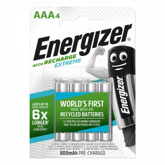 Energizer Akkumulátor  Extreme Mikro AAA 800mAh x 4 db