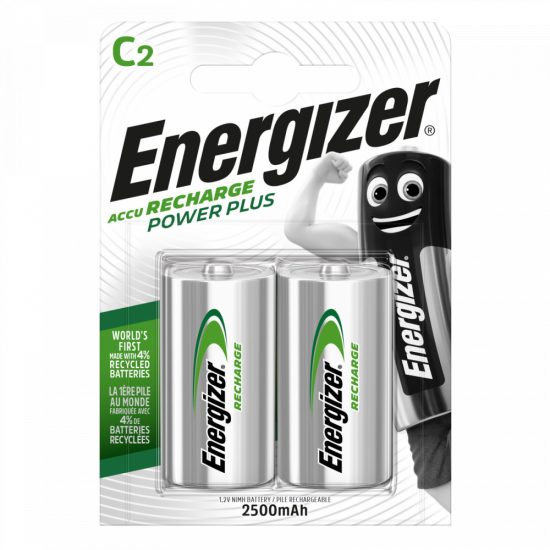 Energizer Akkumulátor Power Plus Baby C 2500mAh x 2 db