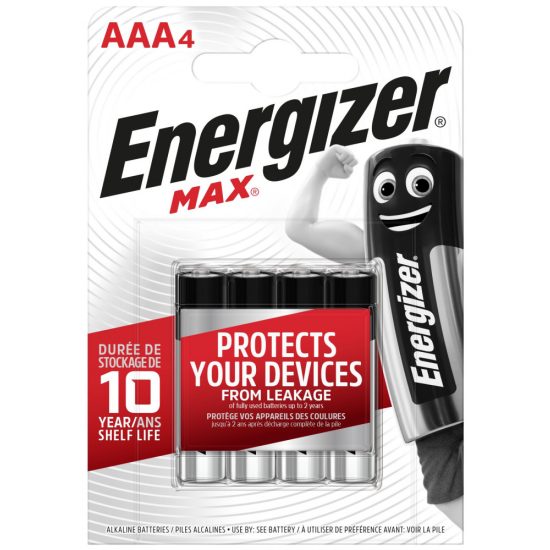 Energizer Max Alkáli AAA LR03 Mikro Elem x 4 db