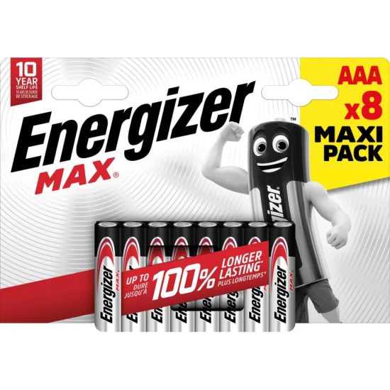 Energizer Max Alkáli AAA LR03 Mikro Elem x 8 db