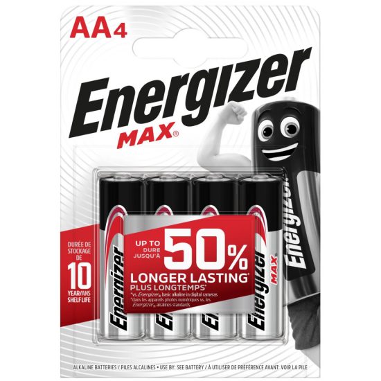 Energizer Max Alkáli AA LR6 Ceruza Elem x 4 db