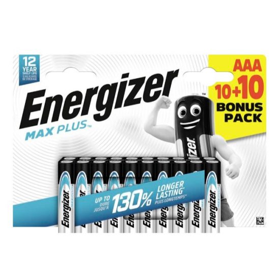 Energizer Max Plus Alkáli AAA LR03 Mikro Elem x 20 db