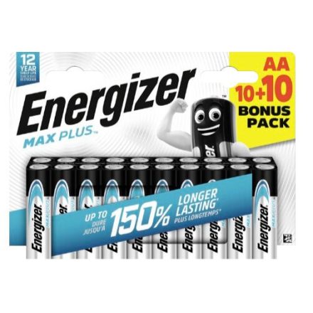 Energizer Max Plus Alkáli AA LR6 Ceruza Elem x 20 db