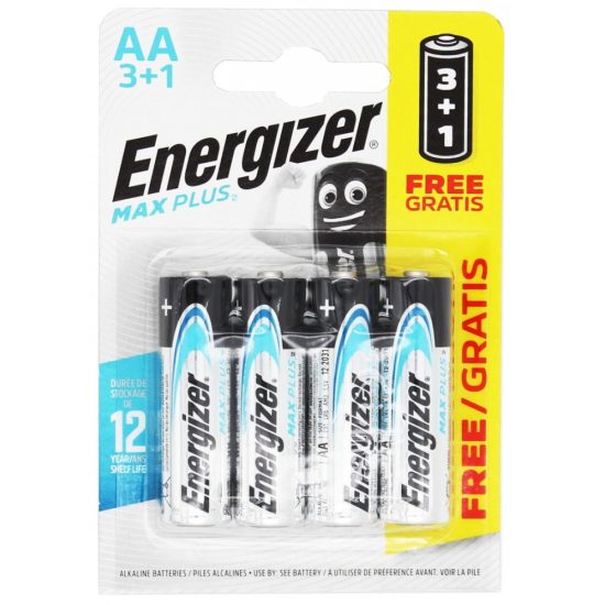 Energizer Max Plus Alkáli AA LR6 Ceruza Elem x 4 db (3+1)