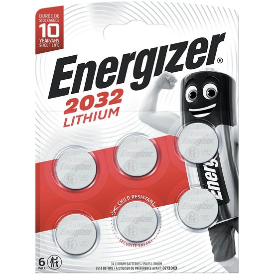 Energizer CR2032 Lithium Gombelem x 6 db