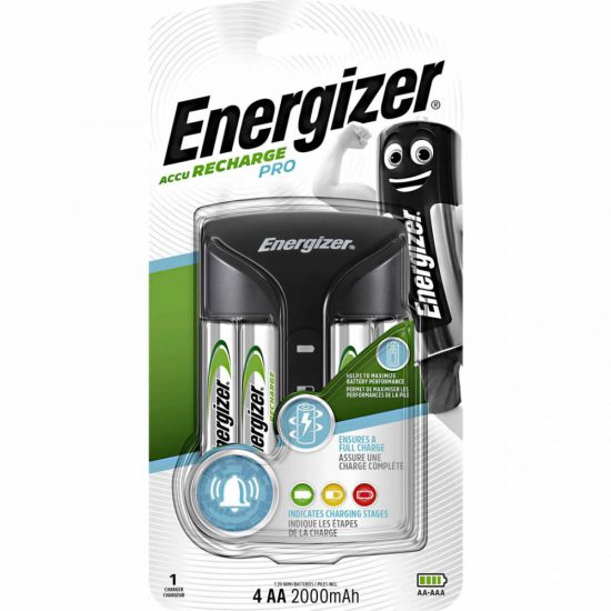 Energizer Pro NiMH Akkumulátor Töltő + 4x 2000mAh AA