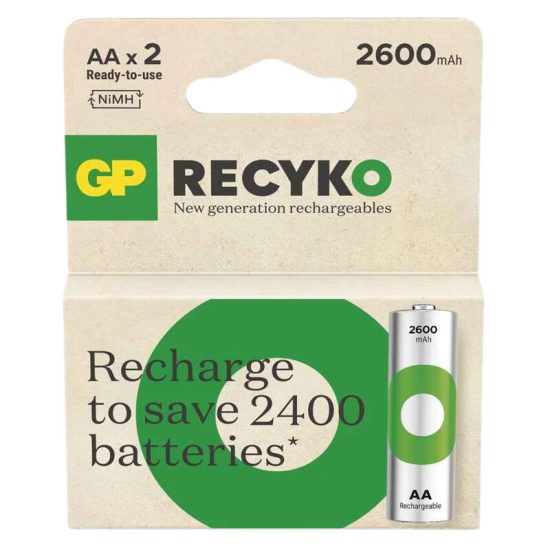 GP Recyko AA 2700 Series 2600mAh NiMH akkumulátor x 2 db