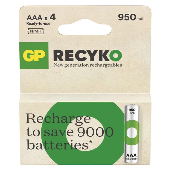 GP Recyko AAA 950mAh NiMH akkumulátor x 4 db