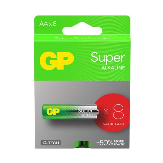 GP Super Alkáli G-TECH AA Ceruza LR6 elem x 8 db