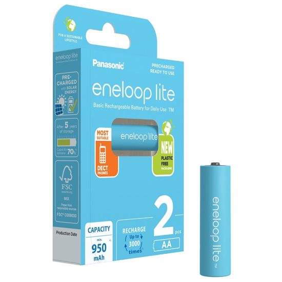 Panasonic Eneloop Lite AA 950 mAh NiMH akkumulátor BK-3LCCE/2BE x 2 db