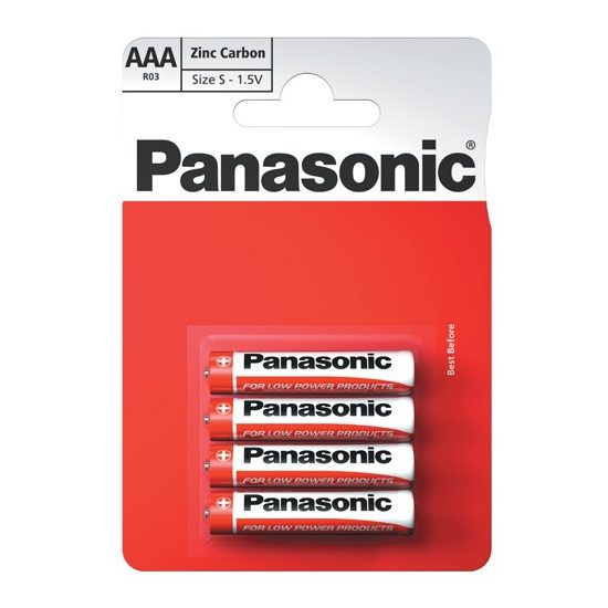 Panasonic Zinc Féltartós AAA Mikro Elem x 4 db