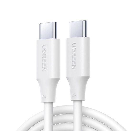 Ugreen USB-C - USB-C US562 Kábel - 2m 5A 100W - Fehér