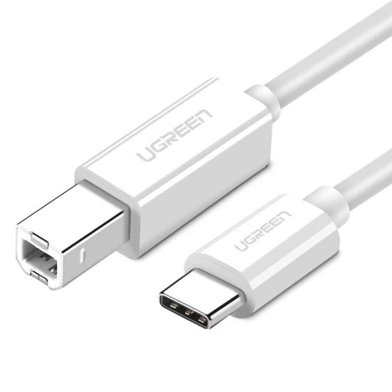 UGREEN US241 USB-C 2.0 - USB-B Nyomtató Kábel - 1.5m - Fehér