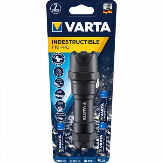 Varta Indestructible F20 Pro Elemlámpa - 350 lm - 2xAA elemmel