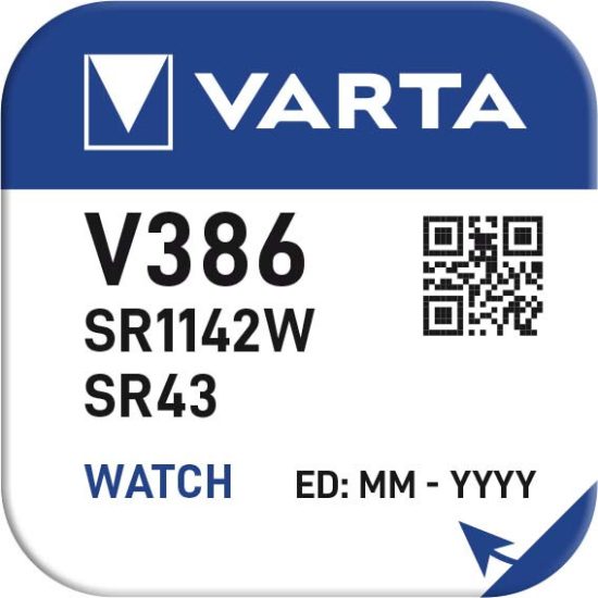 Varta 386 SR43 Ezüst-Oxid Gombelem