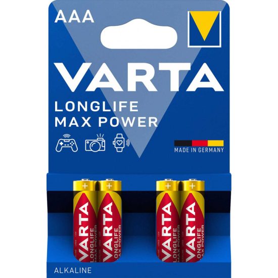 Varta Longlife Max Power AAA Mikro Elem x 4 db