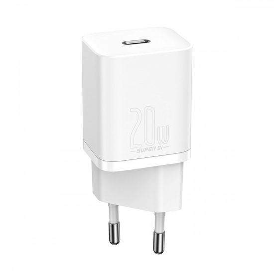 Baseus Super Si Hálózati Gyorstöltő 20W - 1xUSB-C - Fehér