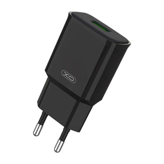 XO Hálózati Gyorstöltő - 1xUSB - 18W - Fekete