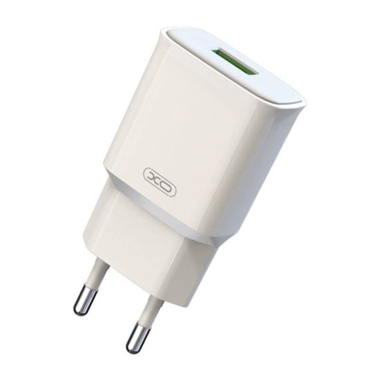 XO Hálózati Gyorstöltő - 1xUSB - 18W - Fehér