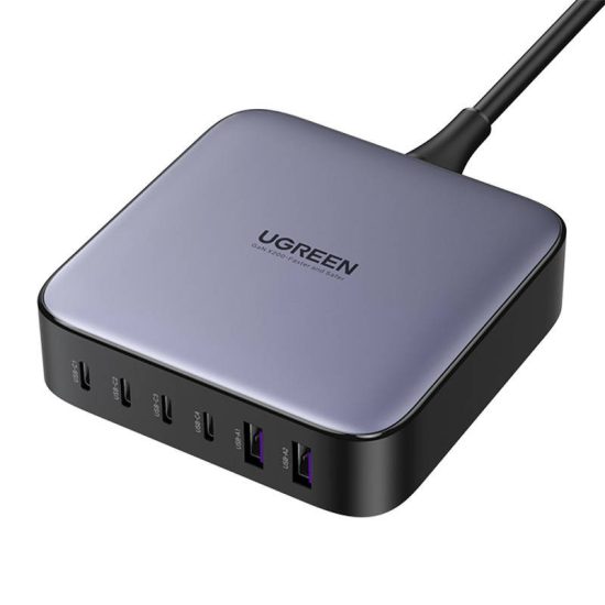 UGREEN Nexode Hálózati Töltő 200W - 2xUSB-A + 4xUSB-C - Fekete