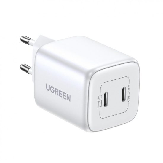 Ugreen Nexode GaN Hálózati Töltő 45W - 2x USB-C - Fehér