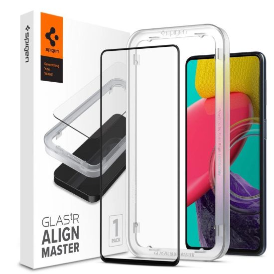 Samsung Galaxy M53 5G Kijelzővédő Üvegfólia - Spigen Glas.tR AlignMaster Full Cover