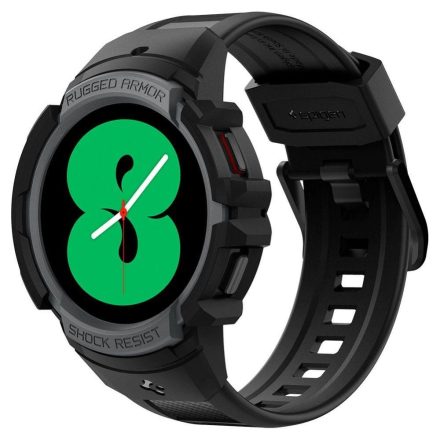 Samsung Galaxy Watch 4 / 5 (44mm) Tok és Szíj - Spigen Rugged Armor Pro - Szénszürke