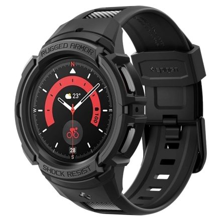 Samsung Galaxy Watch 5 Pro (45mm) Tok és Szíj - Spigen Rugged Armor Pro - Fekete