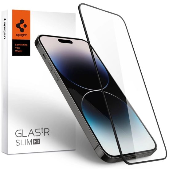 iPhone 14 Pro Max Kijelzővédő Üvegfólia - Spigen Glas.tR Full Cover