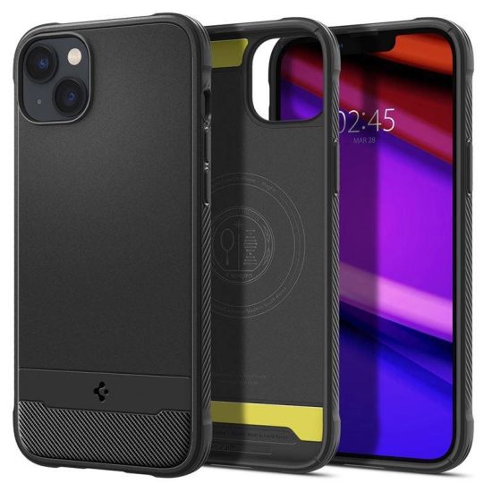 iPhone 14 Plus Tok - Spigen Rugged Armor MagFit - Fekete