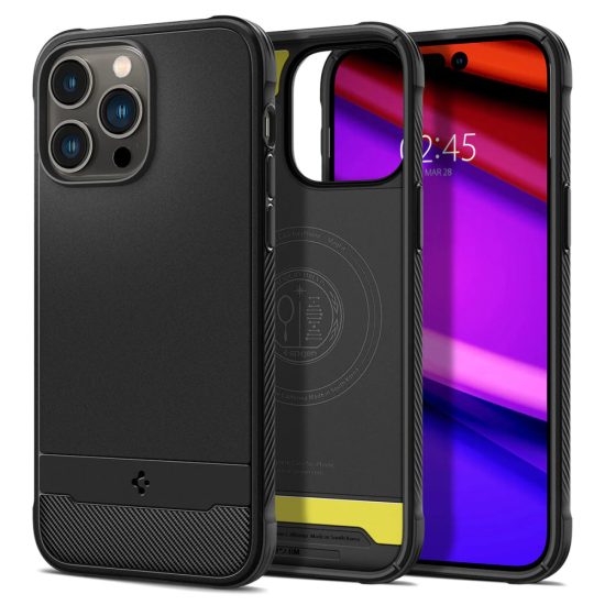 iPhone 14 Pro Tok - Spigen Rugged Armor MagFit - Fekete