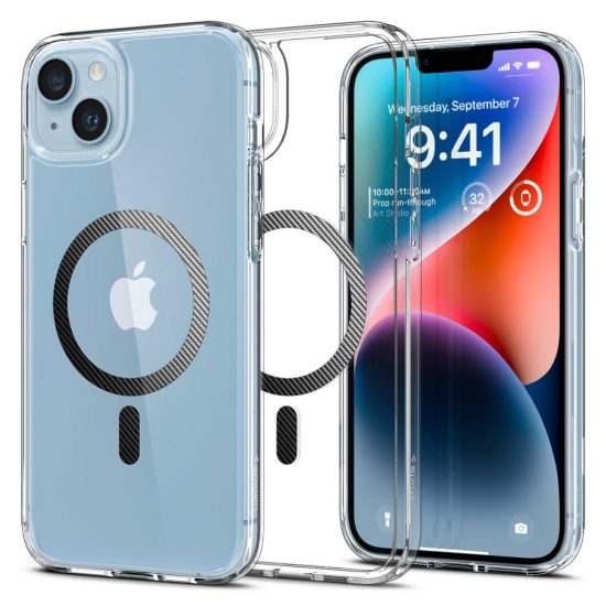 iPhone 14 Plus Tok - Spigen Ultra Hybrid MagFit - Szénszálas