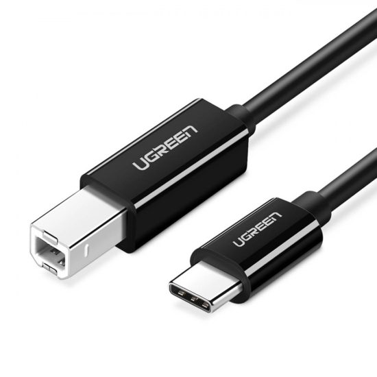 UGREEN US241 USB-C 2.0 - USB-B Nyomtató Kábel - 2m - Fekete