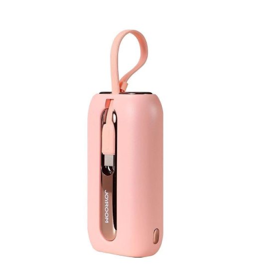 Joyroom JR-L012 Colorful Power Bank 10000mAh 22.5W - USB-C + USB-C és Lightning Kábel - Pink