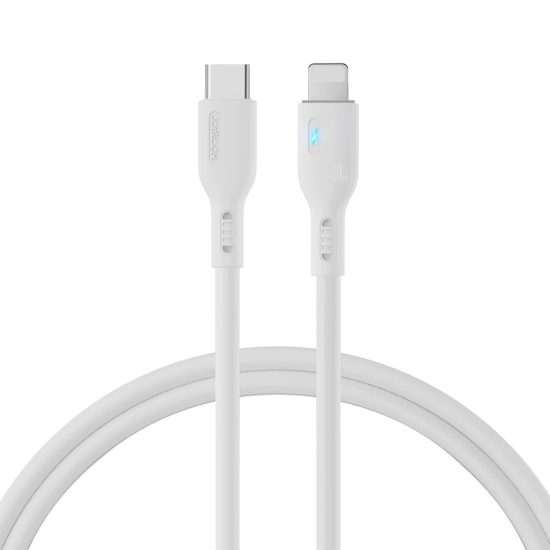 Joyroom USB-C - Lightning LED Kábel - 1.2m 20W - Fehér