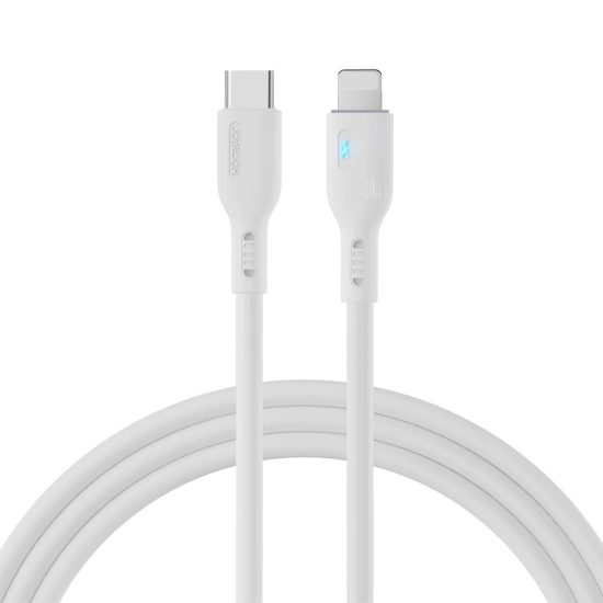 Joyroom USB-C - Lightning LED Kábel - 2m 20W - Fehér