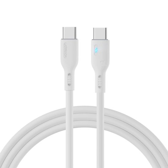 Joyroom USB-C - USB-C LED Kábel - 2m 100W - Fehér