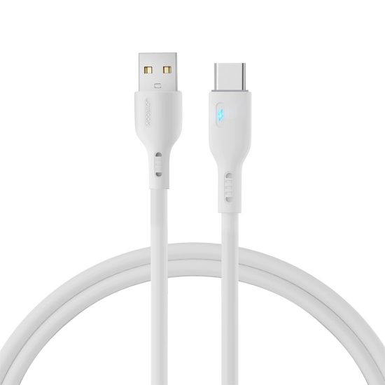 Joyroom USB - USB-C LED Kábel - 1.2m 3A - Fehér