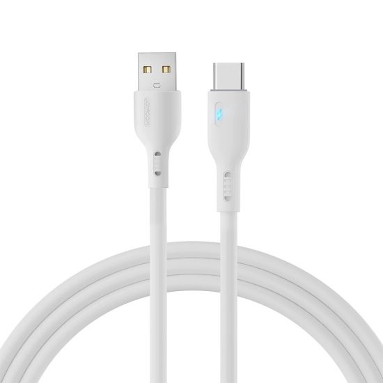 Joyroom USB - USB-C LED Kábel - 2m 3A - Fehér