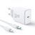 Joyroom JR-TCF06 Hálózati Töltő 20W PD - USB-C + USB-C-Lightning Kábel - Fehér