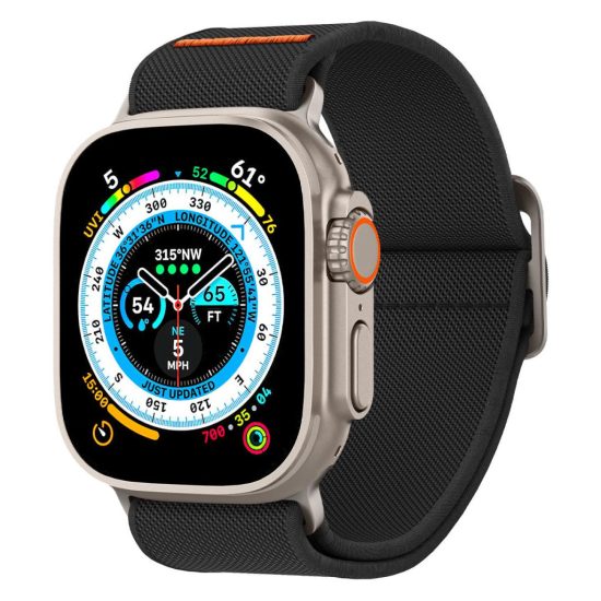 Apple Watch (42/44/45/49mm) Szíj - Spigen Lite Fit Ultra - Fekete